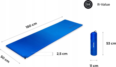 Dyshek ajri Spokey Air Bed 943051, ultra i lehtë, najlon TPU, blu