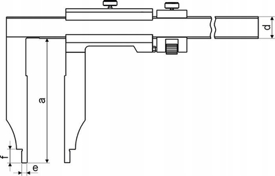 Kaliper kontrolli pa pika Limit 20080130, 300 x 150 x 0.05 mm, çelik inox, në kuti druri