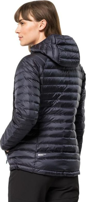 Xhaketë me pupla për gra Jack Wolfskin Passamani Hoody, Pertex Quantum, me kapuç, gri e errët