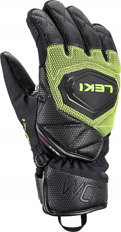 Doreza ski Leki WCR Coach 3D Kids, për kalamoj, t zez me neon