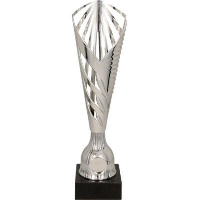 Kupë trofe plastike, 32cm, bazë mermeri, ngjyrë argjendi