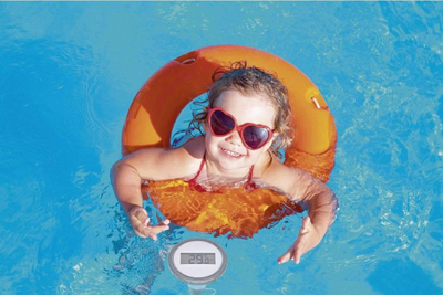 Termometër pishine TFA Dostmann Palma, wireless, me ekran dixhital, i zi