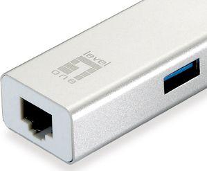 HUB Level one me 4 porte USB 3.0, i argjendtë 