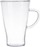 Сет чаши Woł Glasses Caffe Latte, 2 парчиња, 400 ml, транспарентни