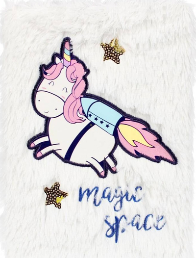 Bllok shënimesh Starpak Plush Unicorn Space, A5, me vija, shumëngjyrësh