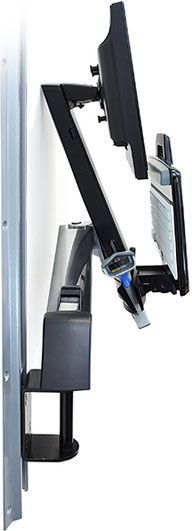 Mbajtëse muri për monitor dhe tastierë Ergotron StyleView 45-273-026, me ngritje-lëshim në lartësi, krah i zgjatshëm, gri