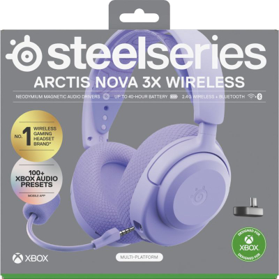 Kufje gaming SteelSeries Arctis Nova 3X, pa tela, për Xbox dhe PC, lejla