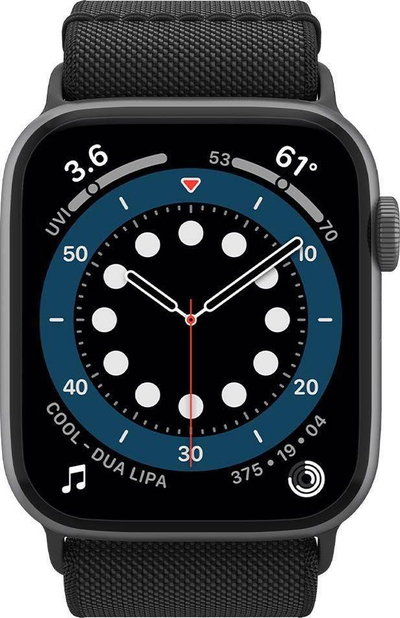Rrip ore Spigen Fit Lite për Apple Watch 42/44mm, seri 2 3 4 5 6 SE, i zi