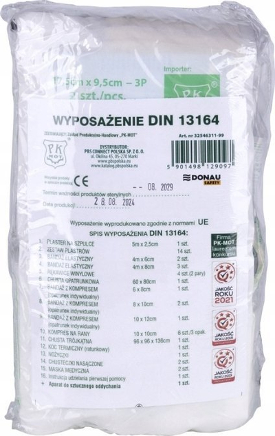 Set ndihme e parë Donau Safety DIN 13164, për makinë, me mouthpiece