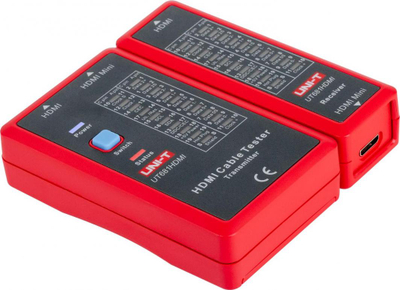 Testuesi i kabllove Uni-T HDMI UT681HDMI, i zi/i kuq