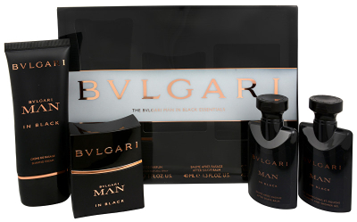 Set Bvlgari Man In Black, parfum 30 ml + krem rroje 50 ml + balsam pas-rroje 40 ml + xhel dushi 40 ml