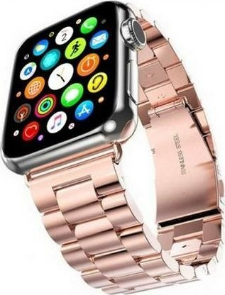 Rrip metalik për Apple Watch, 38/40/41 mm, çelik inox, rozë gold