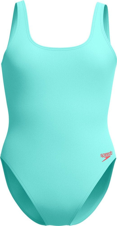 Kostum banje për goca, me teksturë ribbed, me dekolte t’u hapur në U, turkez