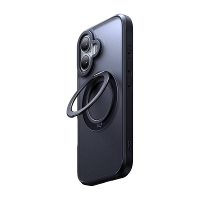 Mbulesë telefoni Mcdodo PC-4930 MagSafe për iPhone 16, me stand, e zezë