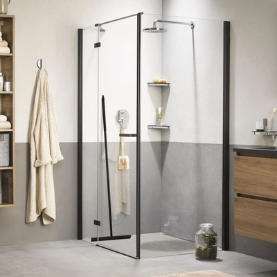 Fshesë dyshemeje Sealskin Deluxe për banjo, çelik inox, e zezë