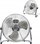 Ventilator dyshemeje GEKO, inox, 45 cm, argjendtë