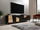 Komi TV Cama Meble Etna, 200 cm, chipboard MDF, e zezë artisan oak