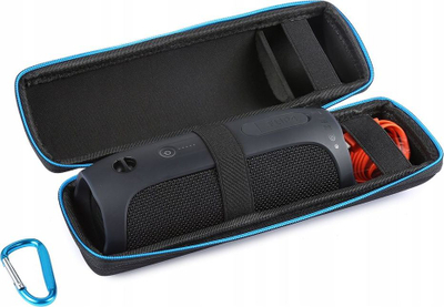 Kuti mbrojtëse Tech-Protect HardPouch për JBL Flip 3 4 5 6, plastike e fortë, me karabinë, e zezë