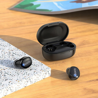 Kufje Bluetooth Hoco EW11, pa tela, me kuti karikimi, ngjyrë e zezë