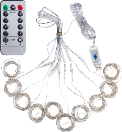 Perde dritash LED Maclean MCE413, 3x3 m, 300 LED, dritë e ngrohtë