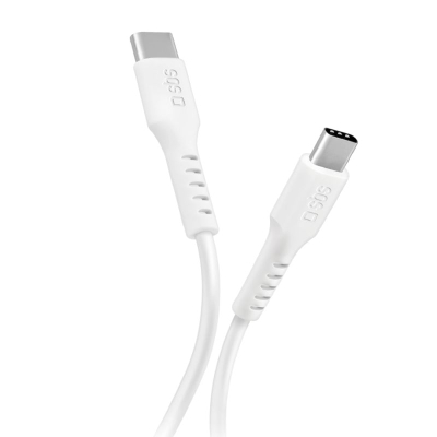 Kabllo USB-C SBS TECABLETCC10W, 25W, 1m, e bardhë