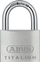 Dry Abus Titalium 64TI/50, 50mm i gjerë, 2 çelësa, ngjyrë argjendtë