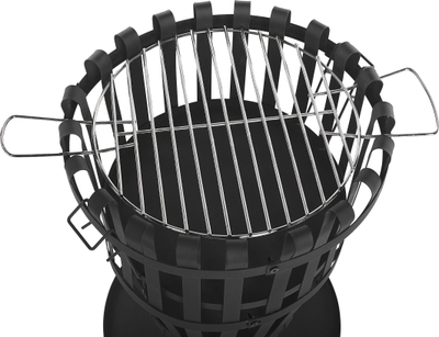 Oxhak kopshti me grill PULO, metal, për oborr, i zi