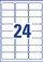 Etiketa vetëngjitëse Avery Zweckform J4773, 63.5 x 33.9mm, 10 fletë, të bardha