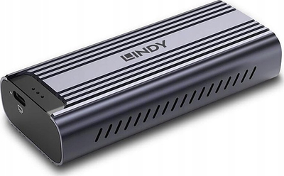 Kuti e jashtme për SSD Lindy M.2 NVMe, PCIe 4.0, USB4, gri e errët