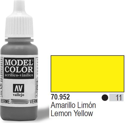 Bojë akrilike Vallejo Model Color Lemon Yellow, 17ml, mat, e verdhë