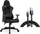 Karrige gaming SENSE7 Leatherette, mbështetëse krahësh të rregullueshme, ndriçim RGB, e zezë