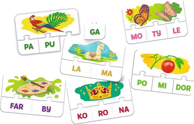 Lojë puzzle edukative Trefl Syllables The Treflik Family, rrokje, 4+, shumëngjyrëshe