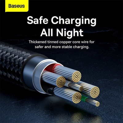 Kabllo Baseus Explorer Series USB-A - USB-C, 100W, 1m, e zezë