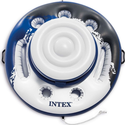 Ftohës notues Intex Mega Chill, i frymë, me mbajtëse gotash, blu e bardhë