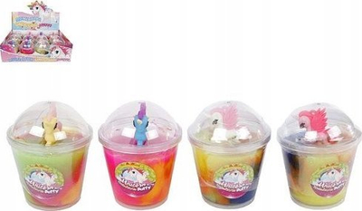 Lodër plasteline Unicorn Putty Junior, 10 cm, set 2 copë, shumëngjyrëshe