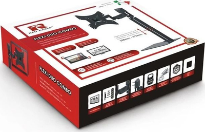 Ѕиден држач за ТВ Red Eagle FLEXI DUO COMBO 13-42, 13"-42", црна