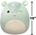 Lodër pelushi Squishmallows Arilla Armadillo, 16", origjinale, jeshile