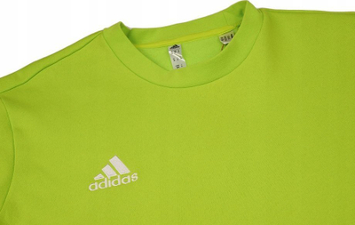 Bluzë sportive adidas Entrada 22 Sweat Top M HC5049 për burra, me fleece, ngjyrë lime green