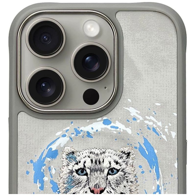 Futrollë Uniq Nimmy Panther MagSafe për iPhone 16 Pro, përputhet me MagSafe, gri e çelët