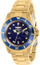 Orë dore për meshkuj Invicta Pro Diver Quartz 40 mm, e artë