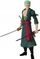 Figurë Anime Heroes One Piece Roronoa Zoro, 16.5cm, me nyje lëvizëse, jeshile