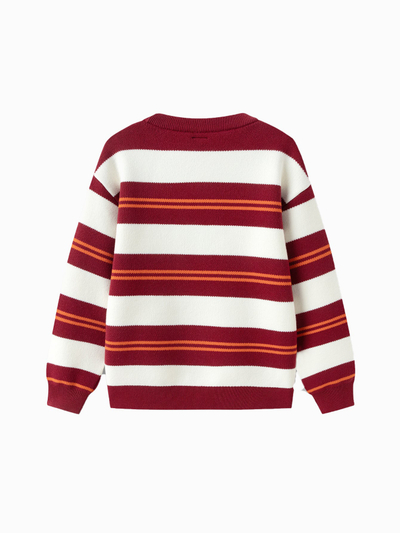 Pulovër Striped Knit  Cherry  Cream