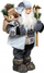 Figurinë dekorative Fééric Christmas Santa Claus skijator, 30 cm, gri