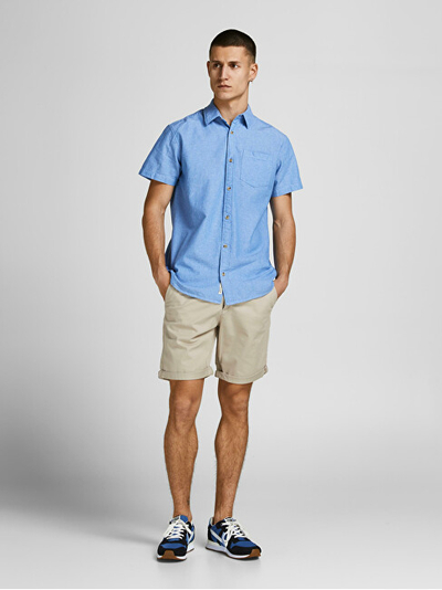Pantallona të shkurtë Jack&Jones JPSTBOWIE, bezhë
