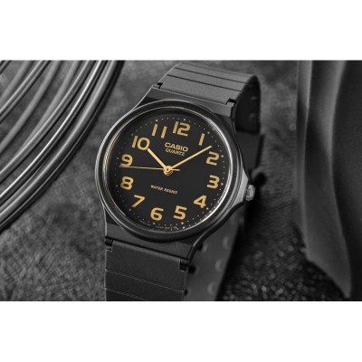 Orë dore Casio MQ-24-1B2LDF, quartz, rezistente ndaj ujit, e zezë