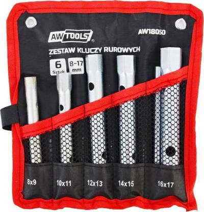 Set çelësa tubor AWTools PIPE WRENCHES, 6 copë, 8mm - 17mm