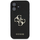 Kapak telefoni Guess Grained Big 4G Logo për iPhone 16 6.1", eko lëkurë, i zi