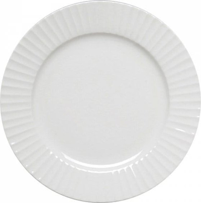 Pjatë e sheshtë Rak Metropolis, porcelan, 29 cm, e bardhë