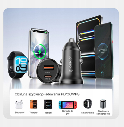 Karikues makine Orico PM-65-1A1C, 65W PD, USB-C USB-A, i zi