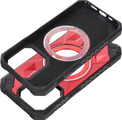 Mbrojtëse telefoni Armor Mag për iPhone 13 Pro, silikon PC TPU, MagSafe, e kuqe